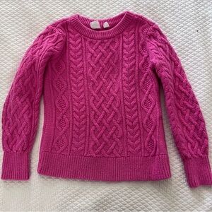 Gap Kids Pink Cable Knit Sweater • S (6-7)